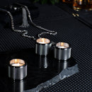 Tealight värmeljushållare i rostfritt stål med diamantslipat mönster – 3 st.  • Buster + Punch