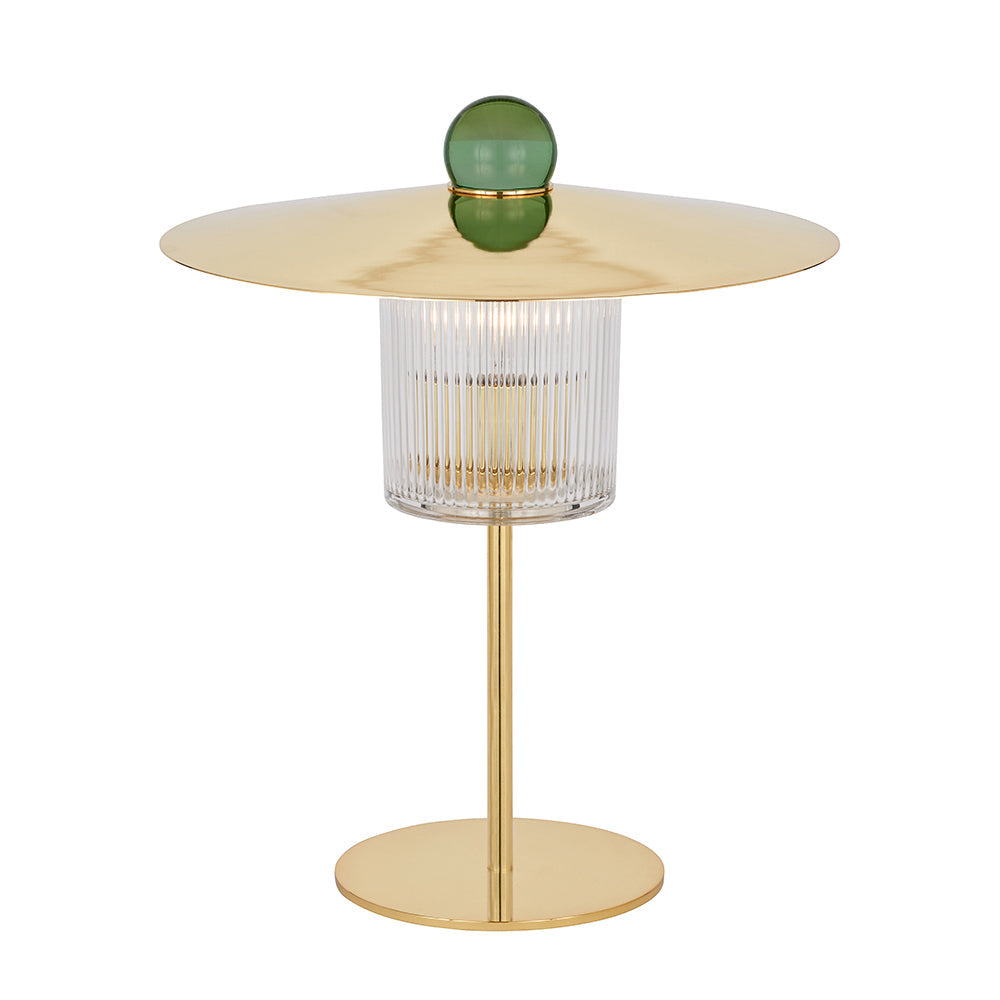 Ball on Top bordslampa, mot en vit bakgrund.