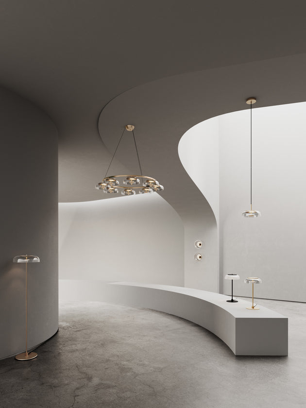 Blossi Wall vägglampa, nordic gold / opal • NUURA