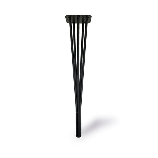 Bordsben med fem rör, matt svart, justerbara 71–73 cm (4-pack)