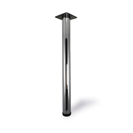 Bordsben Ø60 mm i blank krom, justerbar, höjd 71 cm. (4 st.)