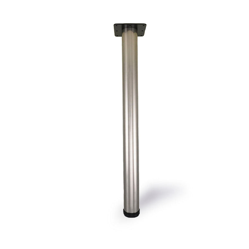 Bordsben Ø60 mm i borstat stål, justerbart, finns i 3 storlekar (1 set = 4 st.)