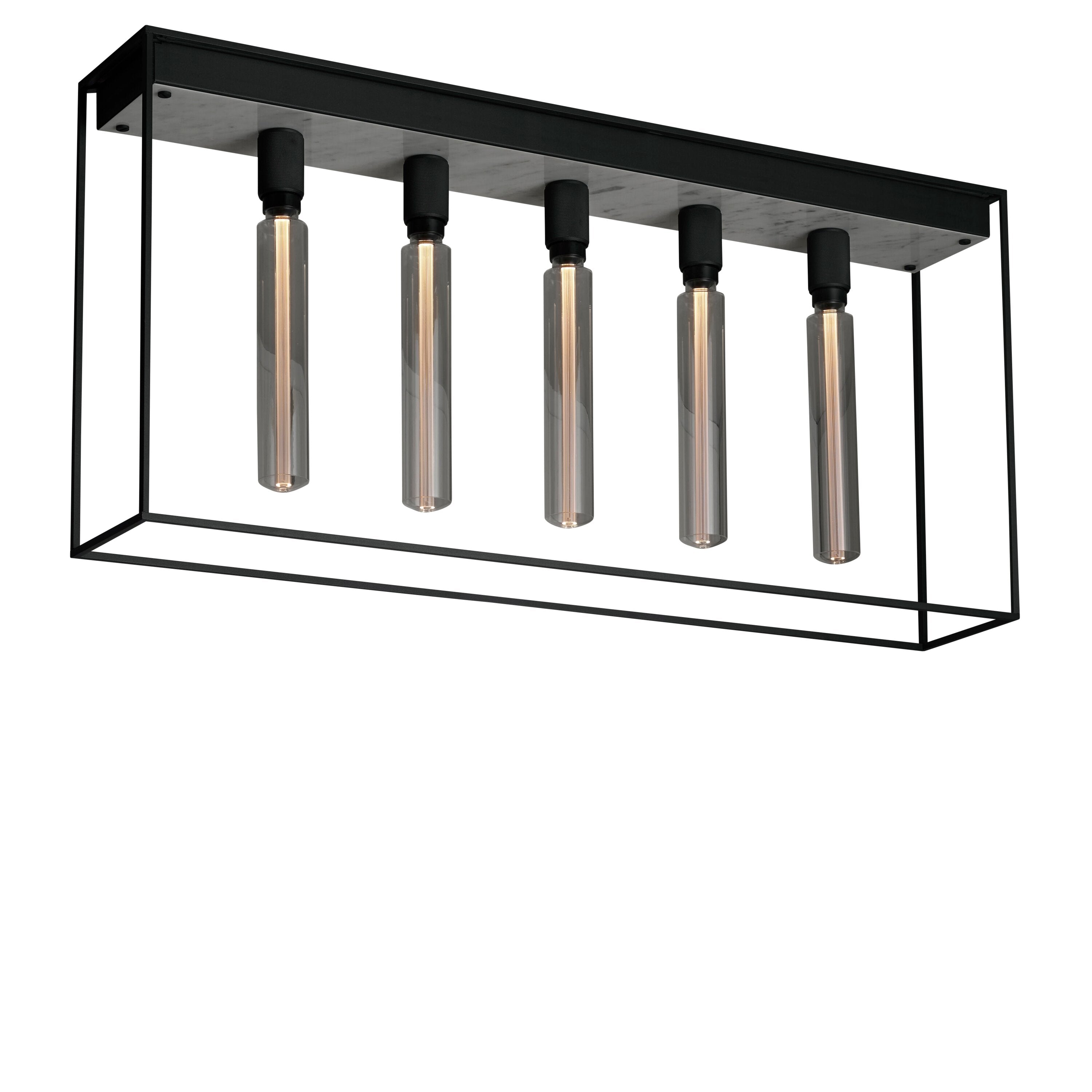 Caged 5.0 taklampa med vit marmor  • Buster + Punch
