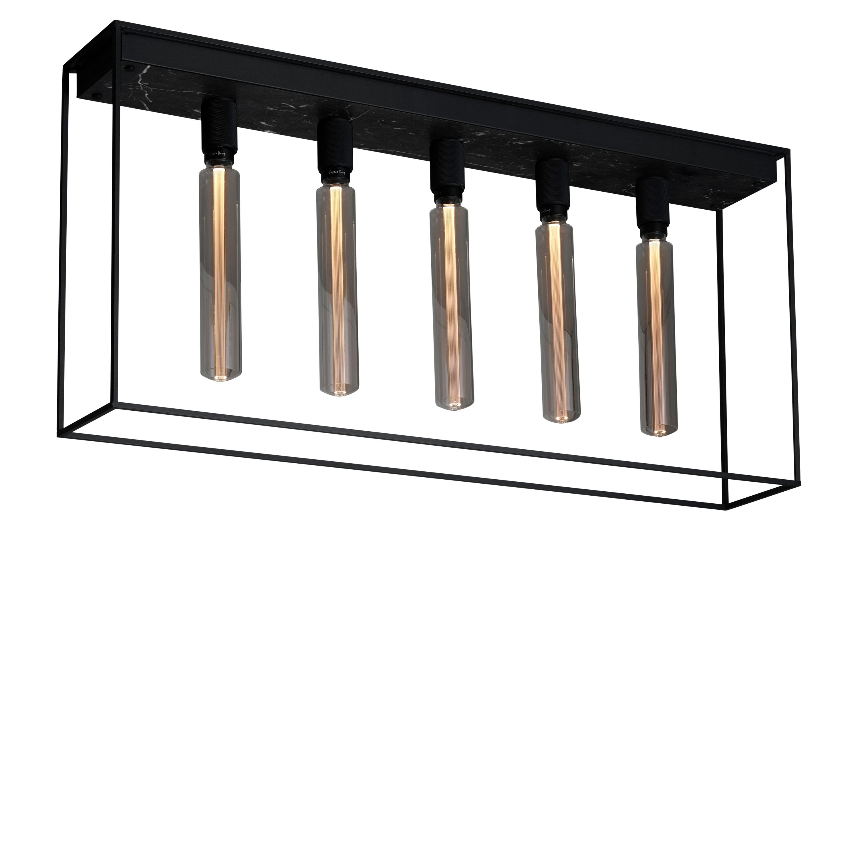 Caged 5.0 taklampa med svart marmor  • Buster + Punch