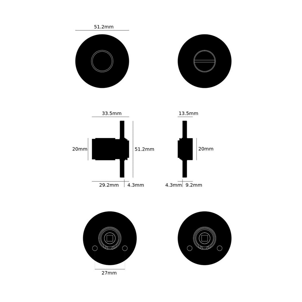 Cross-vred i svart med diamantslipat mönster – c/c 27 mm  • Buster + Punch