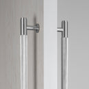 Cross dubbelsidigt dörrhandtag i rostfritt stål med diamantslipat mönster  • Buster + Punch