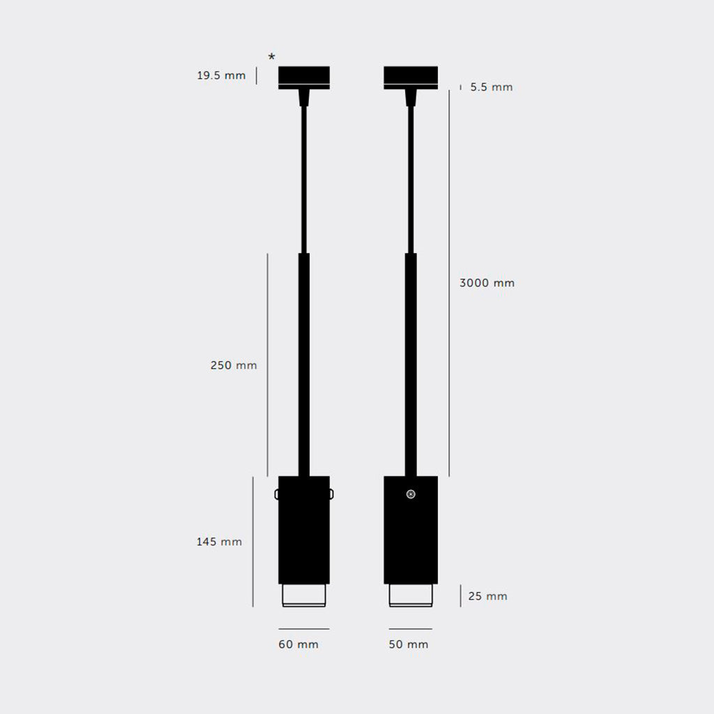 Exhaust pendellampa i sten med detaljer i gun metal  • Buster + Punch