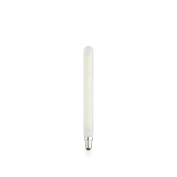 Tube Bulb 210 frosted, ljuskälla, visad mot en vit bakgrund.