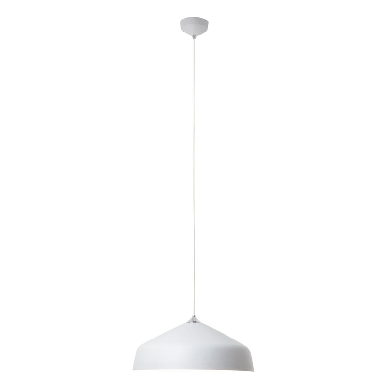 Vit pendel med en enkel och cool design.