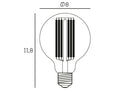 Produktritning. Rund glödlampa med ett varmt och klart ljus från Design by Us.