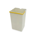 Stockholm 14L Sand Yellow • Avfallshink på 14 liter i sandfärgad plast med gult handtag.