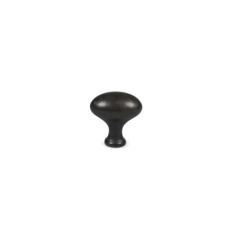 Hellerup • Oval knopp i antik svart mässing