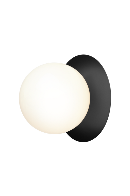 Liila 1 vägg- och taklampa, black / opal • NUURA