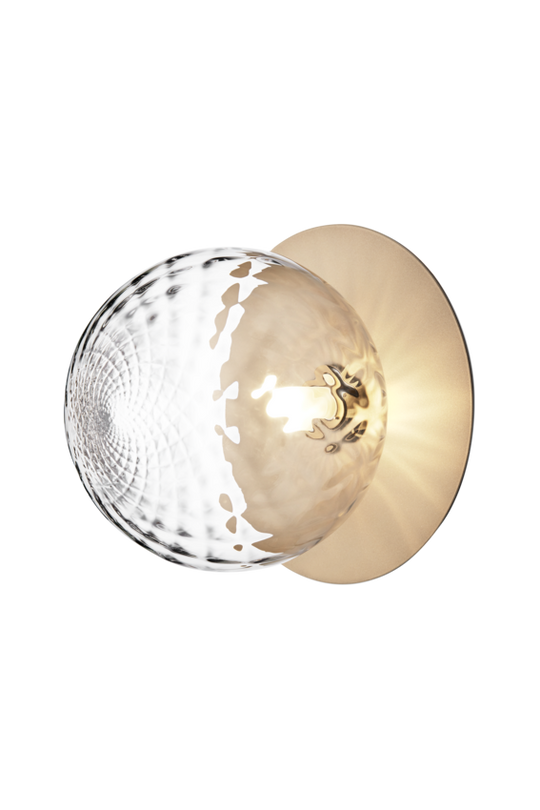 Liila 1 vägg- och taklampa, nordic gold / optic clear • NUURA