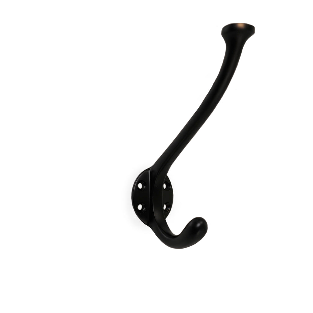Lund • Hattkrok enkel, svart 120 mm.