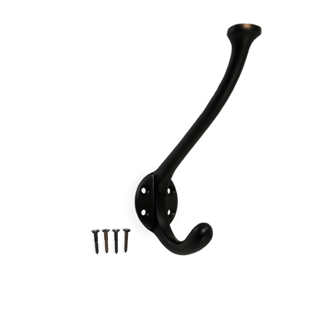 Lund • Hattkrok enkel, svart 120 mm.