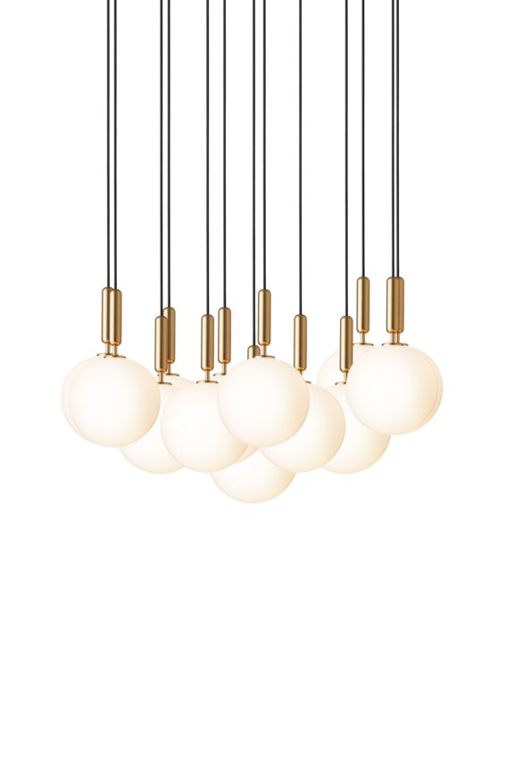 Miira 13 Large pendel, brass / opal • NUURA