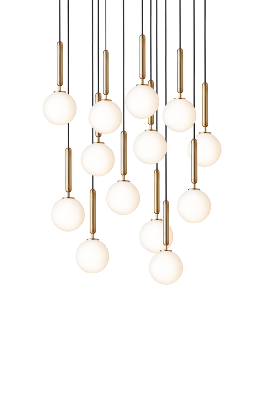 Miira 13 pendel, brass / opal • NUURA