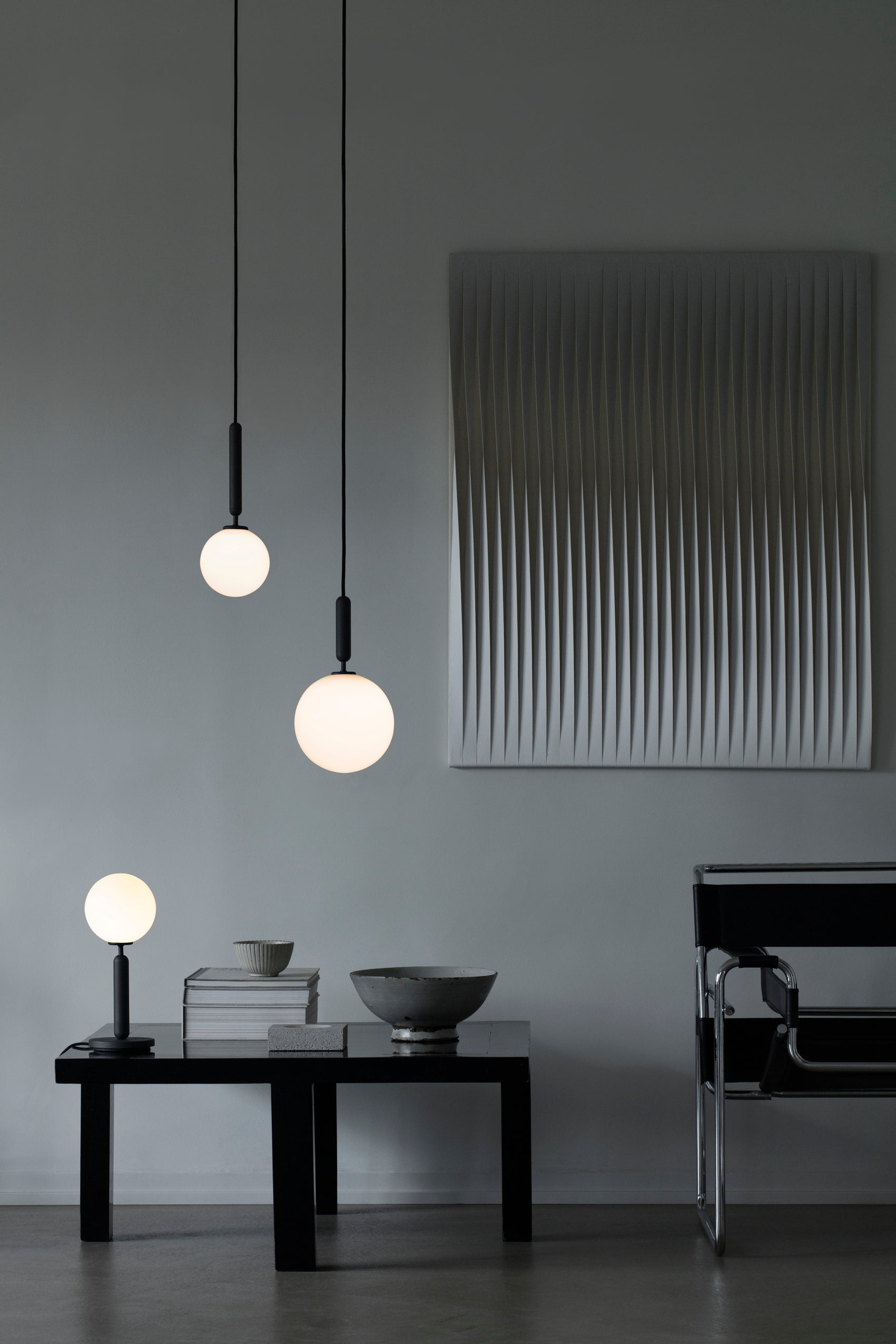 Miira 1 pendel, rock grey / opal • NUURA