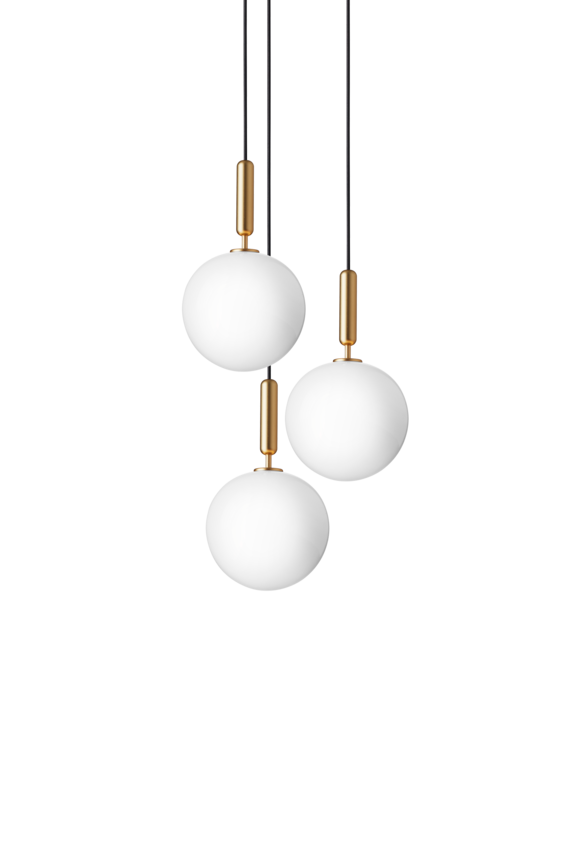 Miira 3 Large pendel, brass / opal • NUURA