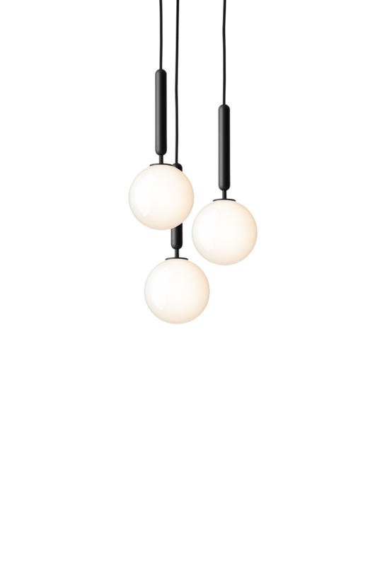 Miira 3 pendel, rock grey / opal • NUURA