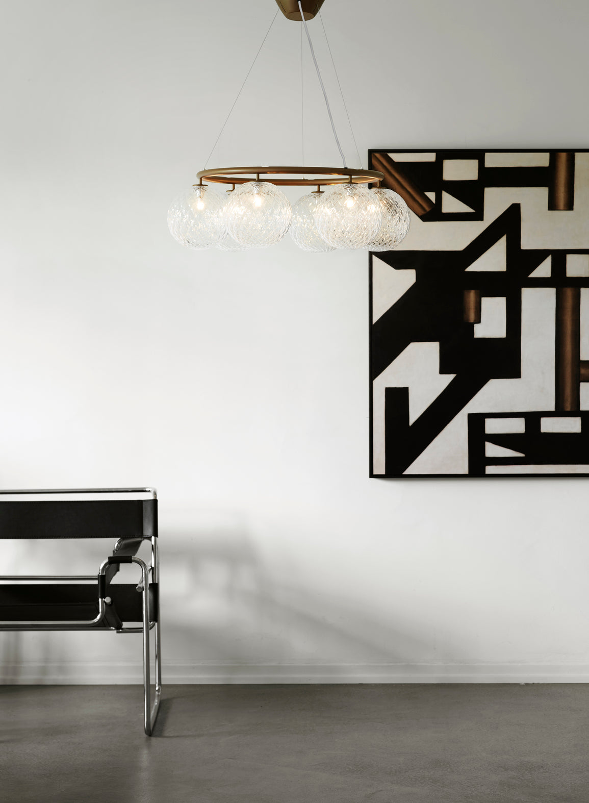 Miira 6 Circular ljuskrona, dark bronze / optic clear • NUURA