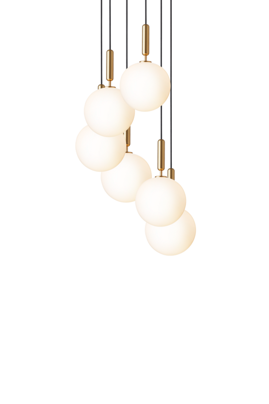 Miira 6 Large pendel, brass / opal • NUURA