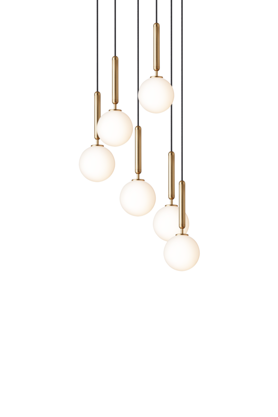 Miira 6 pendel, brass / opal • NUURA