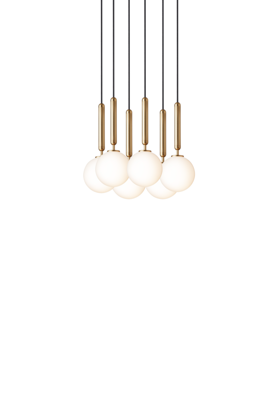 Miira 6 pendel, brass / opal • NUURA