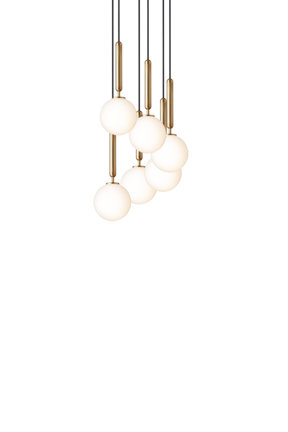 Miira 6 pendel, brass / opal • NUURA