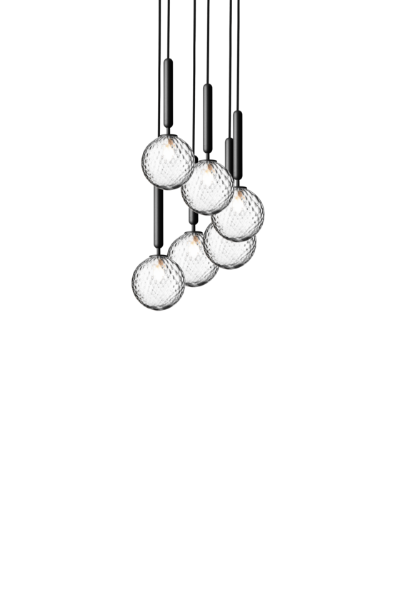 Miira 6 pendel, rock grey / optic clear • NUURA