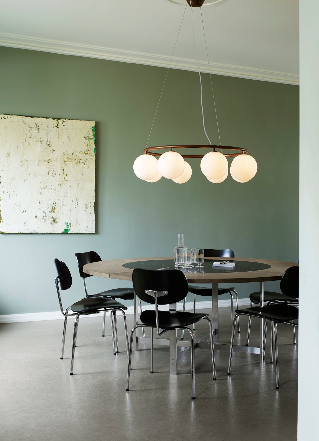 Miira 8 Circular ljuskrona, dark bronze / opal • NUURA