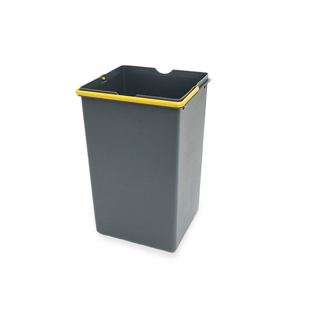Copenhagen 14L Dark Grey Yellow • Avfallshink på 14 liter i mörkgrå plast med gult handtag.