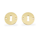Nyckelplattor – gammaldags i mässing c/c 38 mm för bland annat AJ-dörrhandtag