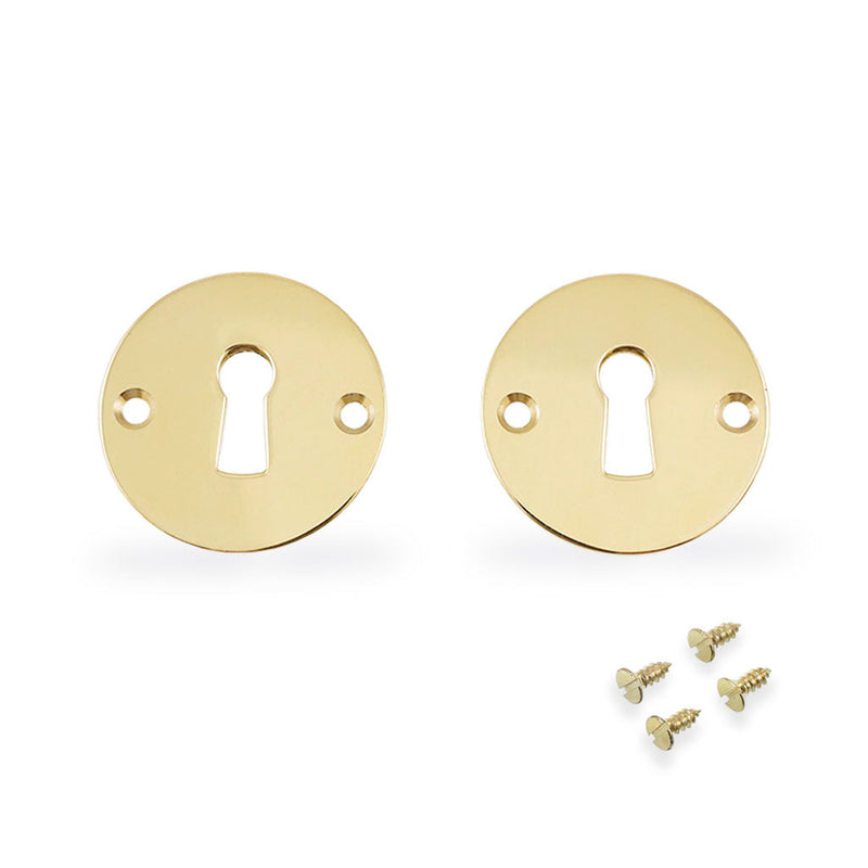 Nyckelplattor – gammaldags i mässing c/c 38 mm för bland annat AJ-dörrhandtag