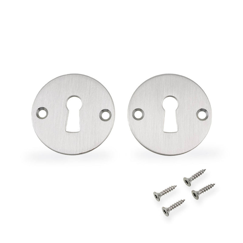 Nyckelplattor – gammaldags i rostfritt stål c/c 38 mm för bland annat AJ-dörrhandtag