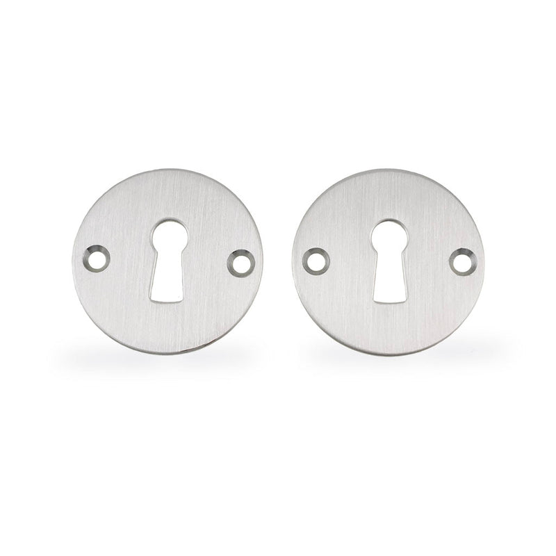 Nyckelplattor – gammaldags i rostfritt stål c/c 38 mm för bland annat AJ-dörrhandtag