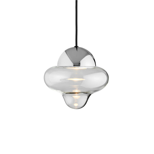 Nutty Clear pendellampa, klar/krom • Design by Us