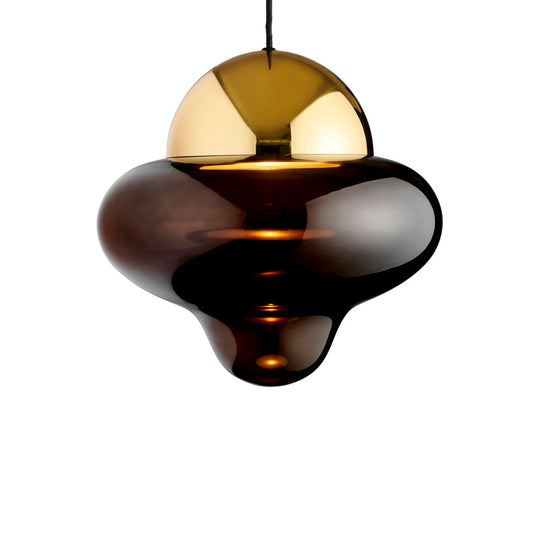 Nutty XL Brown pendellampa, brun/guld • Design by Us