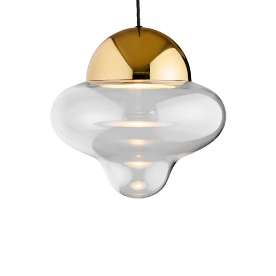 Nutty XL Clear pendellampa, klar/guld • Design by Us