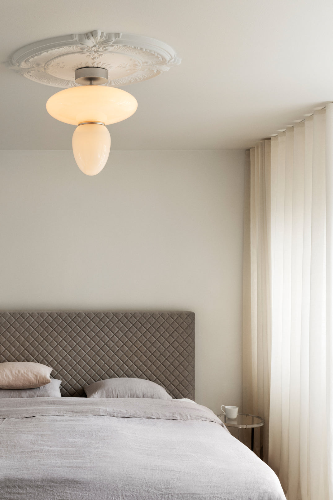 Rizzatto 42 taklampa, satin silver / opal • NUURA