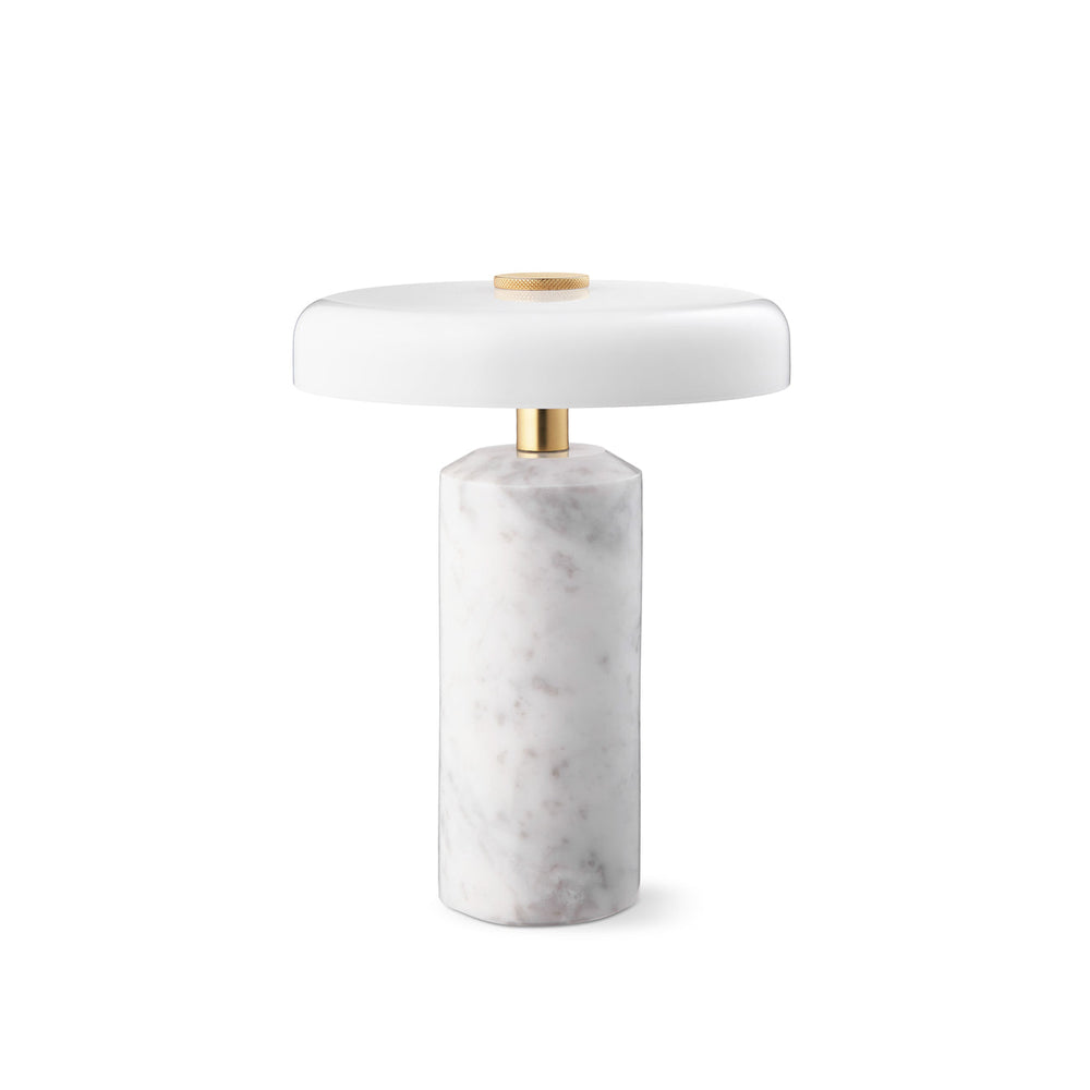 Trip Portable bordslampa, carrara/opal glossy • Design by Us
