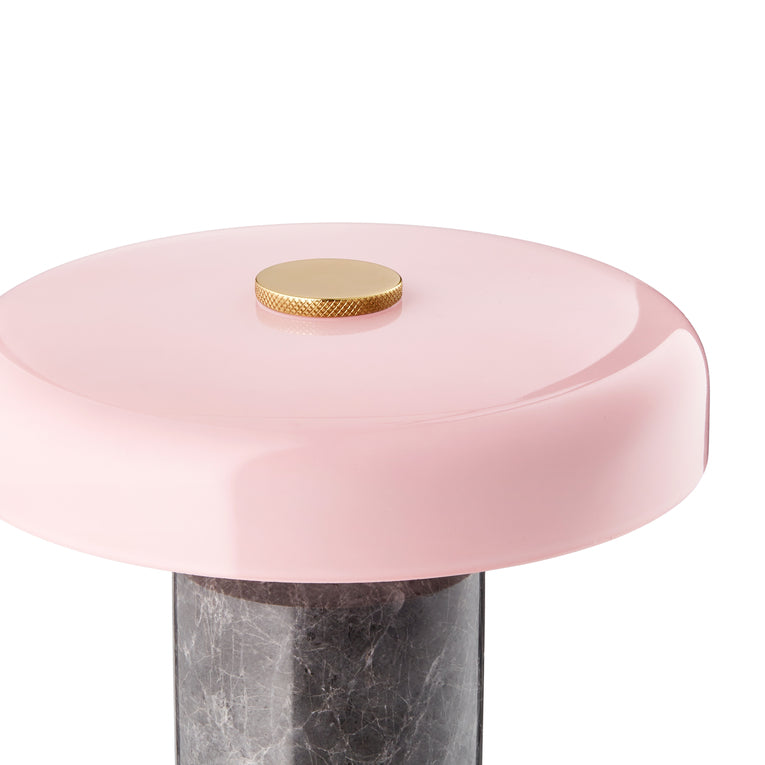 Trip Portable bordslampa, silver/rose glossy • Design by Us